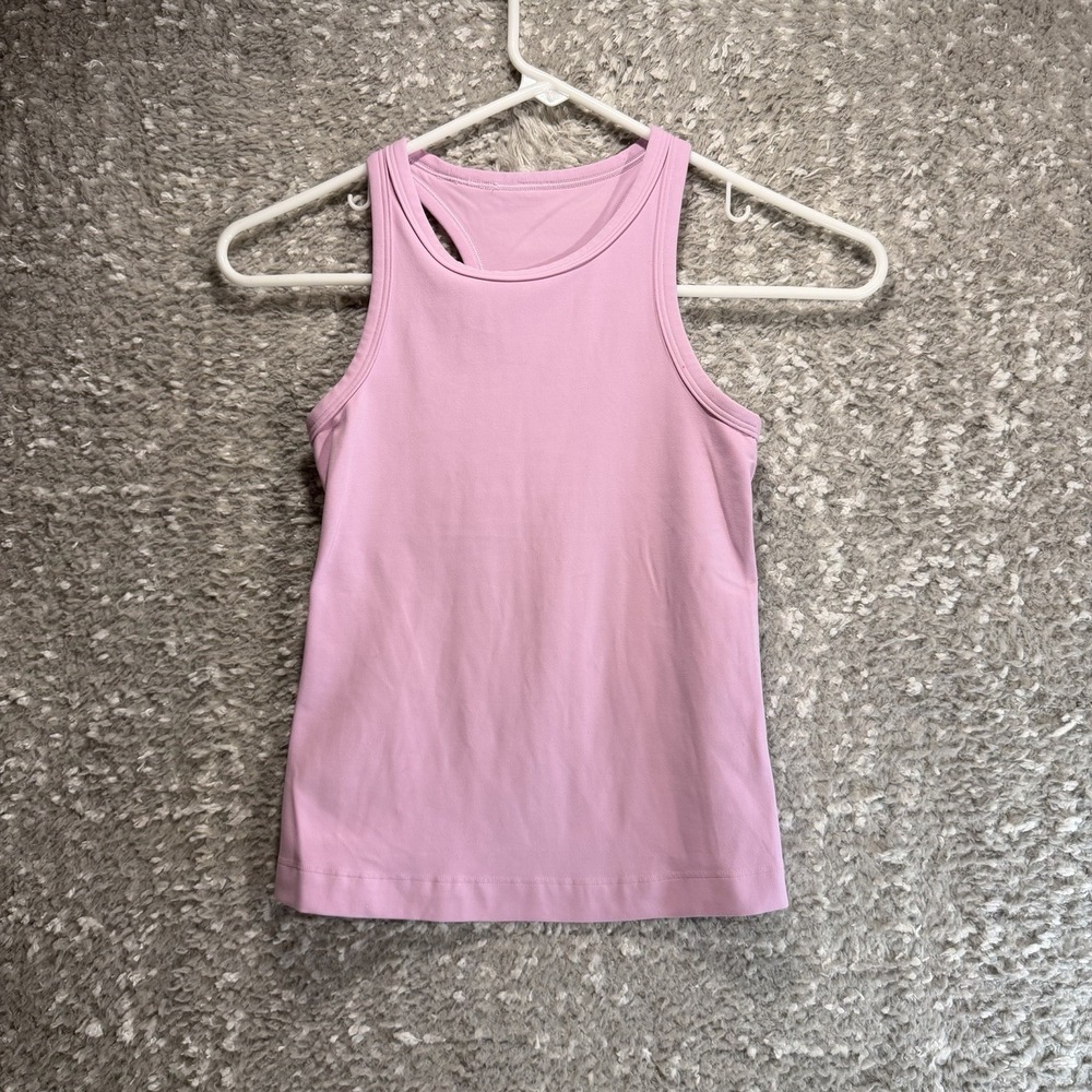 Lululemon Align Waist Length Racerback Tank Top Pink 0 Sporty